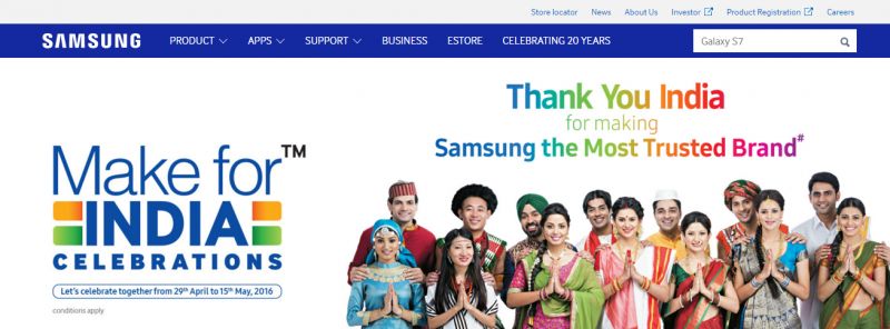 Samsung 'Make for India'-firande