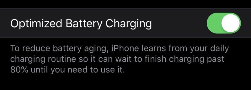 Optimera batteriet iOS 13