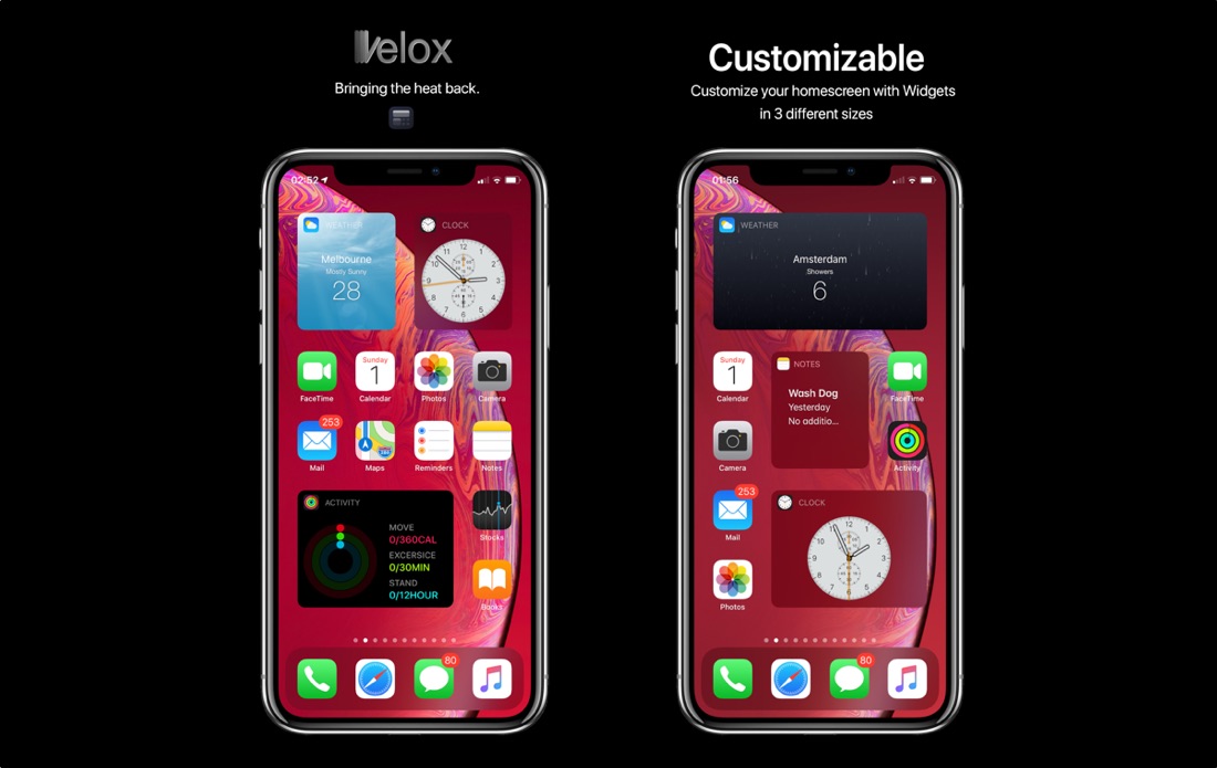 Velox Reloaded Tweak ger widgets till iPhones startskärm