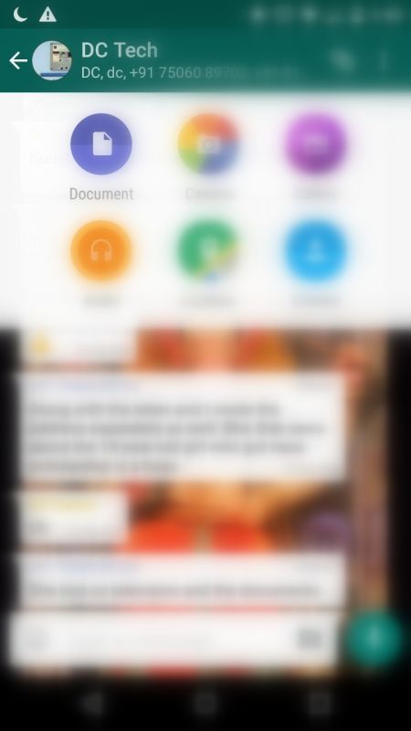 Uppdaterade Whatsapp Android för att dela dokument.