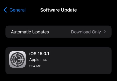 Apple slutar signera iOS 15.0.1, gör nedgradering omöjlig