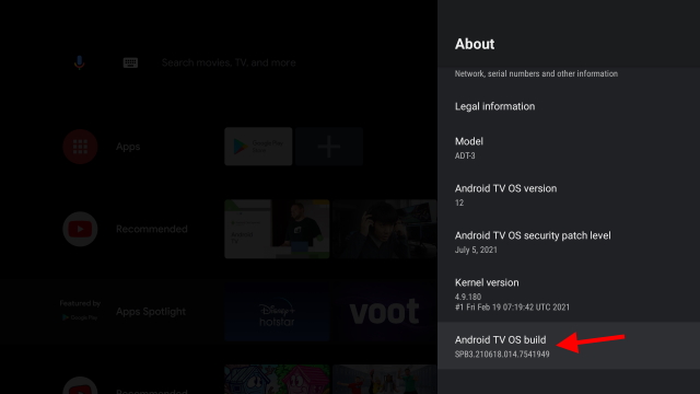 sekarang pengembang beta tv Android 12 