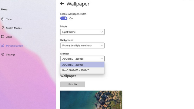 pilih layar untuk mengubah wallpaper