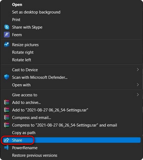 Nyalakan Berbagi Terdekat aktif Windows 11