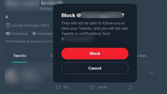 blokir twitter seseorang