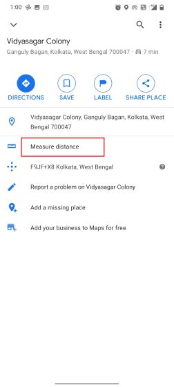 Hitung jarak di Google Maps di Android dan iOS