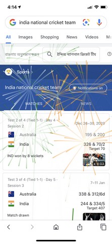 Google ăn mừng chiến thắng lịch sử của Ấn Độ 