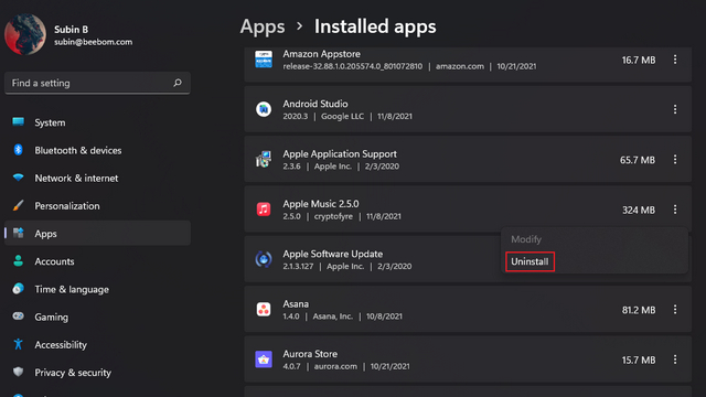 hapus instalan aplikasi windows 11 - Perbaiki Layar yang berkedip-kedip Windows 11