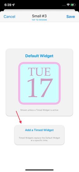 Tambahkan opsi widget pengatur waktu di Widgetsmith
