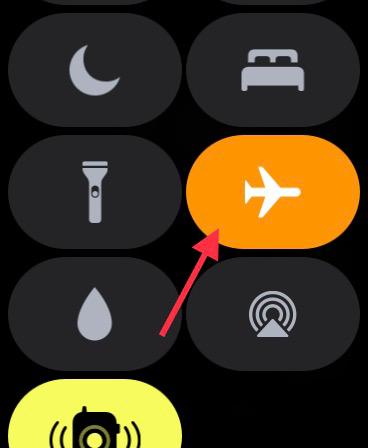 Bật Chế độ trên máy bay Apple Watch