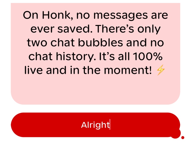 Honk ứng dụng nhắn tin cho các cuộc trò chuyện thời gian thực 