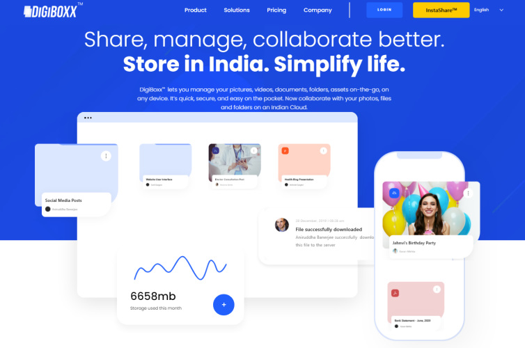 digiboxx - giải pháp thay thế google drive tại Ấn Độ