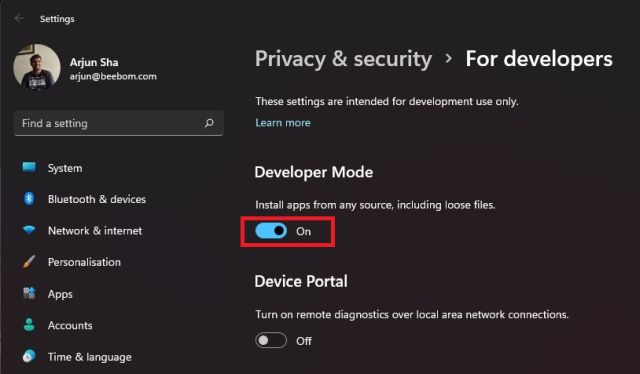 Installera New Media Player på Windows 11 Stable Build