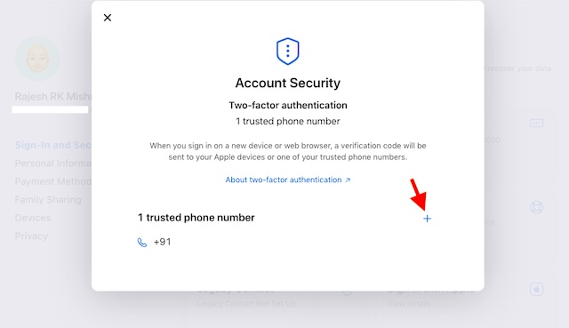 Thay đổi của bạn Apple Số điện thoại ID