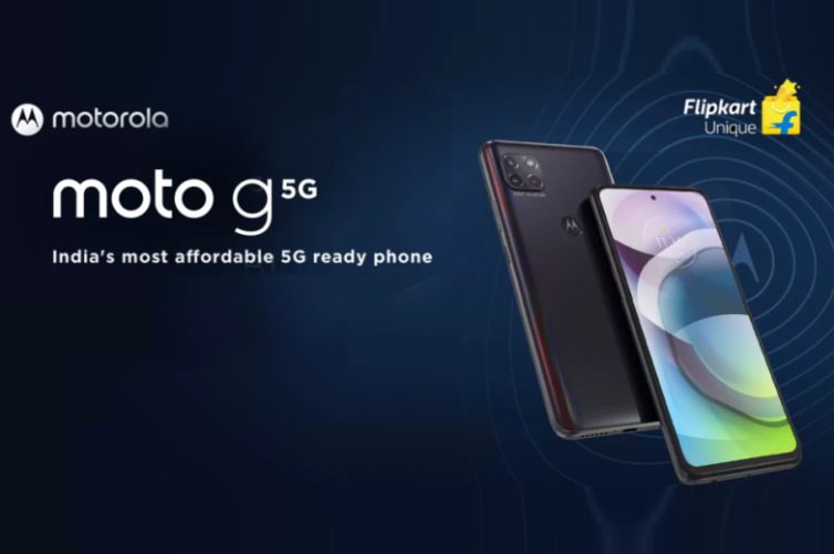 Bộ sản phẩm ra mắt Moto G 5G tại Ấn Độ vào ngày 30 tháng 11