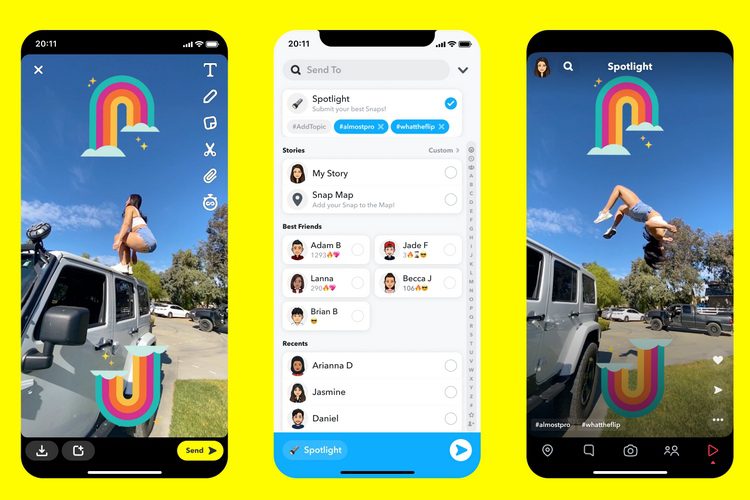 Snapchat ra mắt Spotlight, một nguồn cấp dữ liệu tương tự như TikTok trả $1 Triệu mỗi ngày cho video Viral