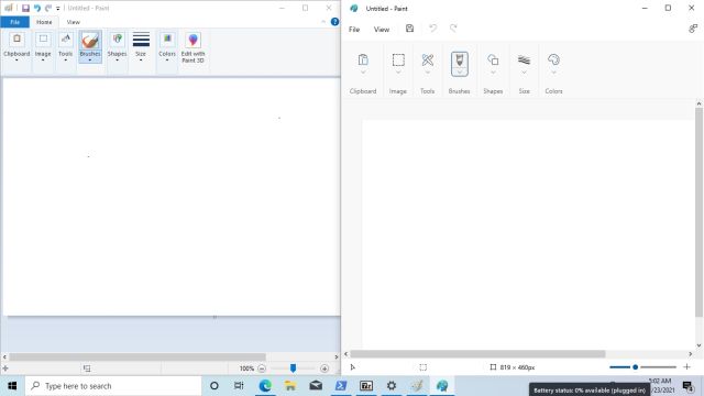 Mới Windows 11 Paint vs Classic Windows 10 Sơn
