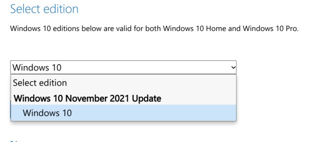 Cài đặt Windows 10 (21H2) Tháng 11 năm 2021 Xây dựng với USB có thể khởi động