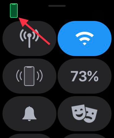 Biểu tượng iPhone màu xanh lá cây đang bật Apple Watch