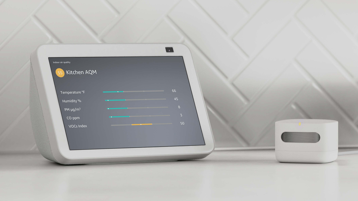 AmazonAffordable Air Quality Monitor Para ihop med Alexa
