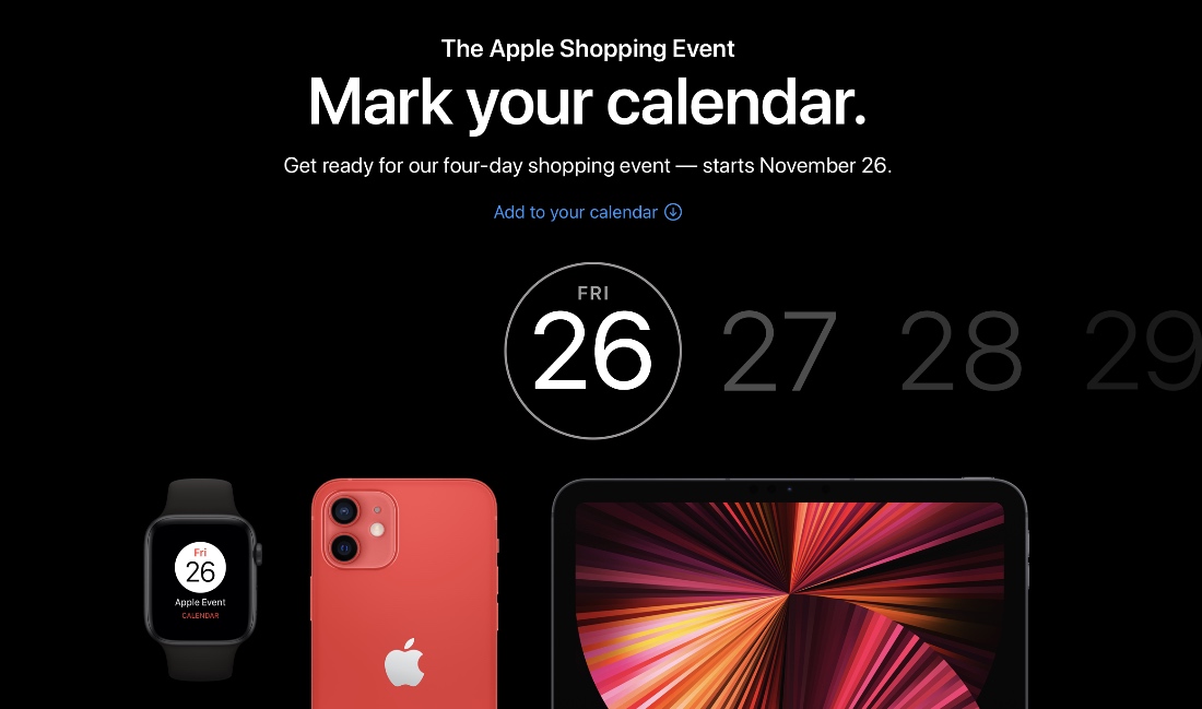 Apple tillkännager Black Friday Shopping Event med presentkort upp till $200