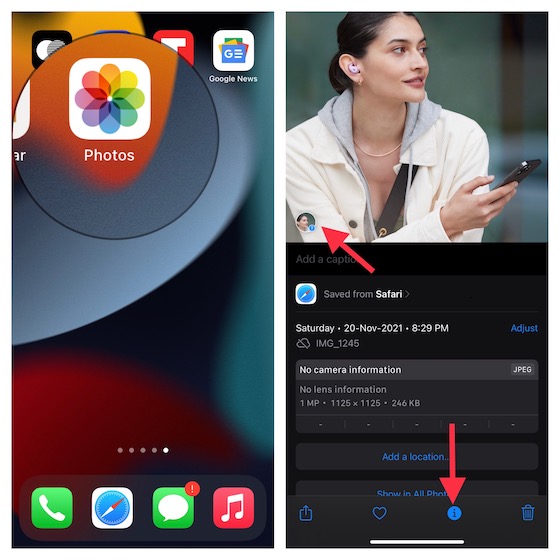 Chọn một hình ảnh Apple Ứng dụng Ảnh trên iOS 