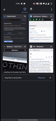 Google Chrome untuk Android Mendapat Fitur Pengelompokan Tab dan Tampilan Kotak 2