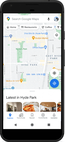 Google Maps Intros 'Nguồn cấp dữ liệu cộng đồng' với Tin tức địa phương được cá nhân hóa, Đề xuất