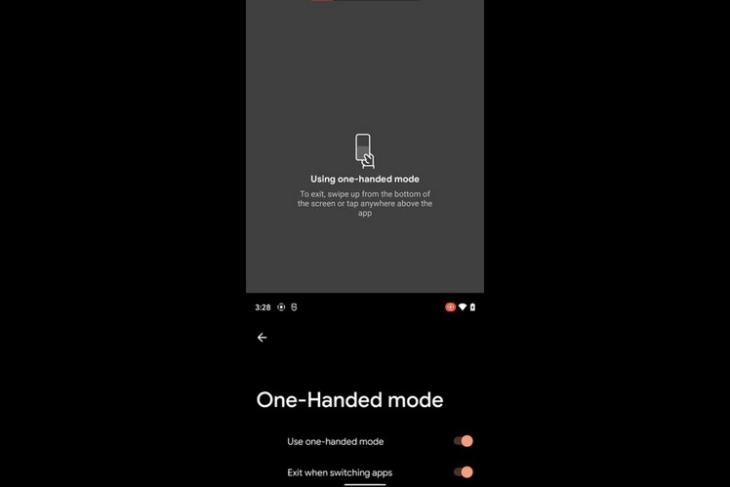 Mode satu tangan di Android 12