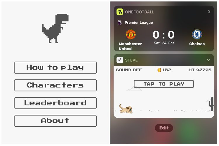 Chơi trò chơi Dino-Runner của Google Chrome bên trong một tiện ích iOS 14… Bởi vì bạn có thể!