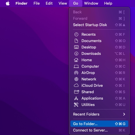 Buka Folder di MacOS Finder
