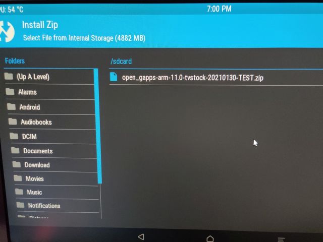 flash open gapps-paket på Android TV Raspberry Pi