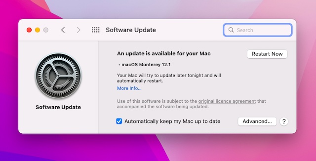 Perbarui perangkat lunak di Mac Anda 