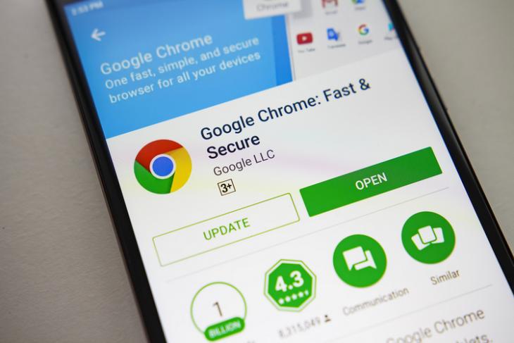 Situs web Chrome Shutterstock untuk Android