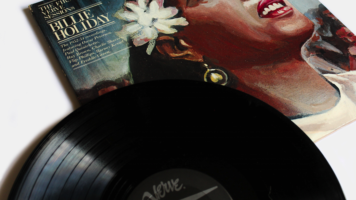 Billie Holiday's "The Verve Sessions" trên vinyl.