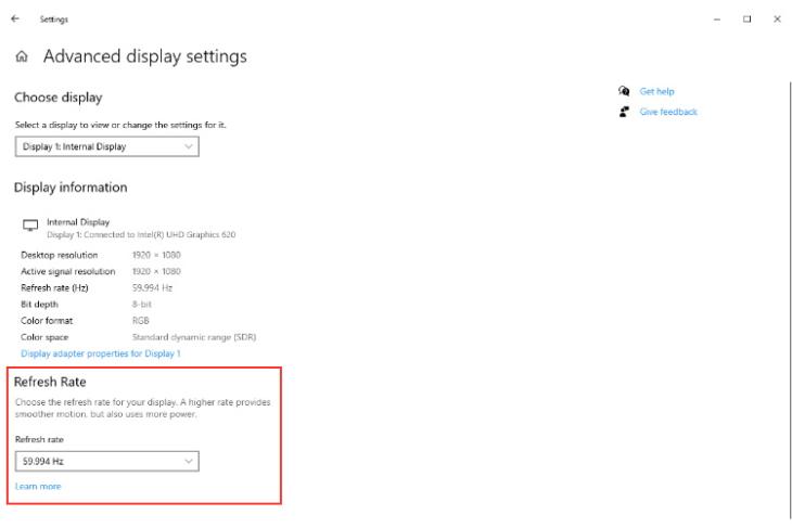 Windows 10 låter dig nu ändra uppdateringsfrekvens från menyn Inställningar