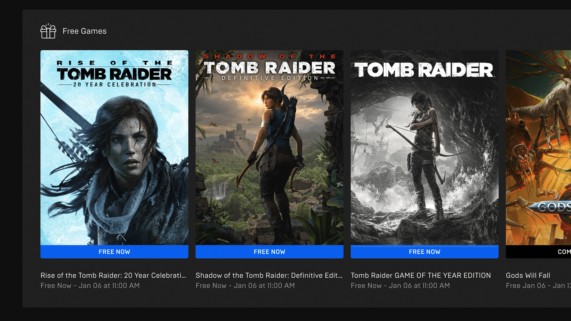 Tải miễn phí bộ ba khởi động lại 'Tomb Raider' trên Epic Games