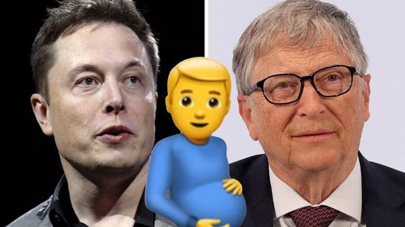 Elon Musk troll Bill Gates với biểu tượng cảm xúc mang thai