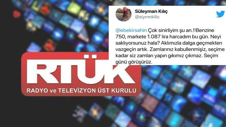 Phản ứng đối với Tuyên bố của Chủ tịch RTÜK về việc gia tăng