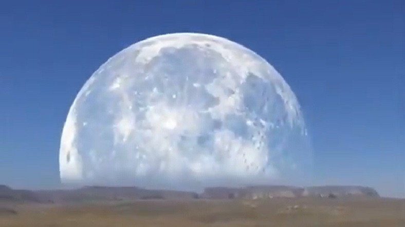 Video về Mặt trăng giả đang lan truyền TwitterPhản ứng từ