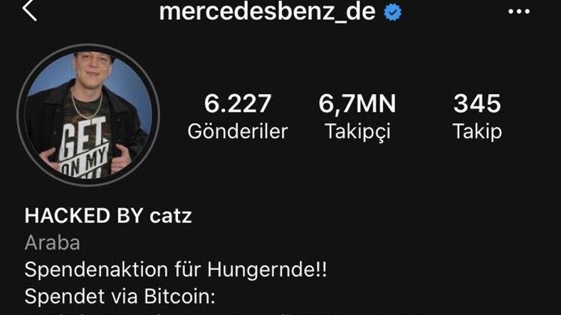 Hình ảnh của Mercedes-Benz Đức Instagram Tài khoản bị tấn công