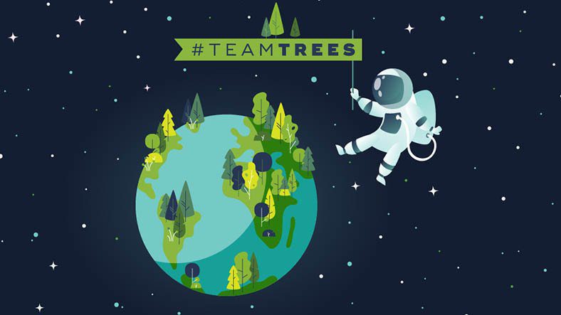 Chiến dịch #TeamTrees đạt 20 triệu cây