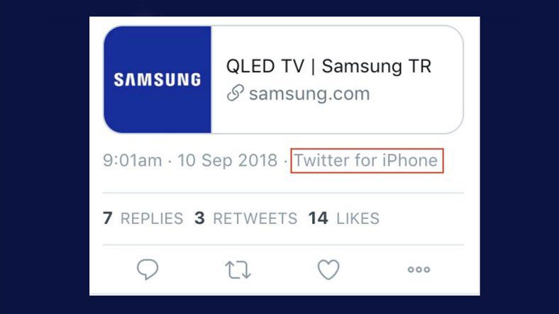 Şimdi de Samsung Türkiye, iPhone Üzerinden Bir Tweet Attı