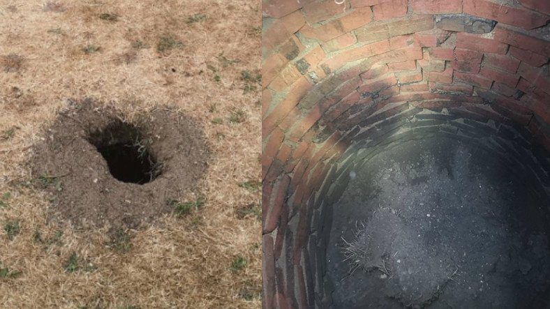 Một người đàn ông tìm thấy giếng hàng trăm năm tuổi trong vườn nhà mình
