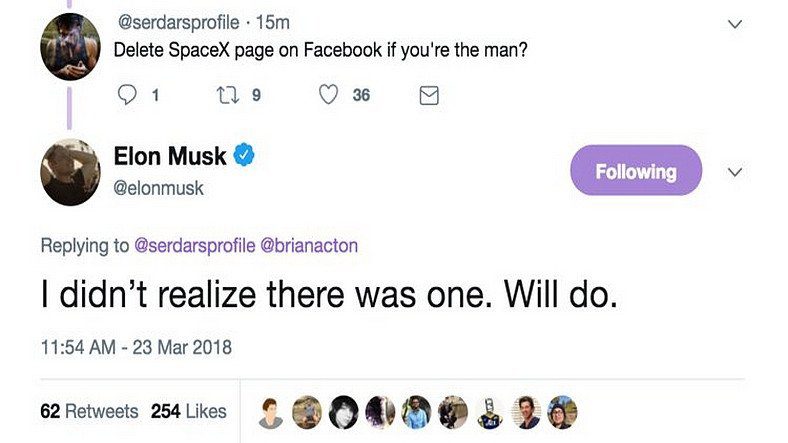 Elon Musk FacebookĐã ủng hộ Phong trào Xóa bỏ!
