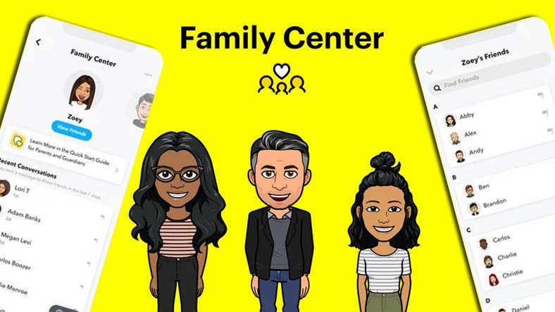 Trên Snapchat, các gia đình có thể thấy những đứa trẻ đang nói chuyện với ai