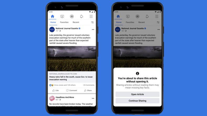 FacebookSẽ ngăn chặn việc chia sẻ các bài viết chưa đọc
