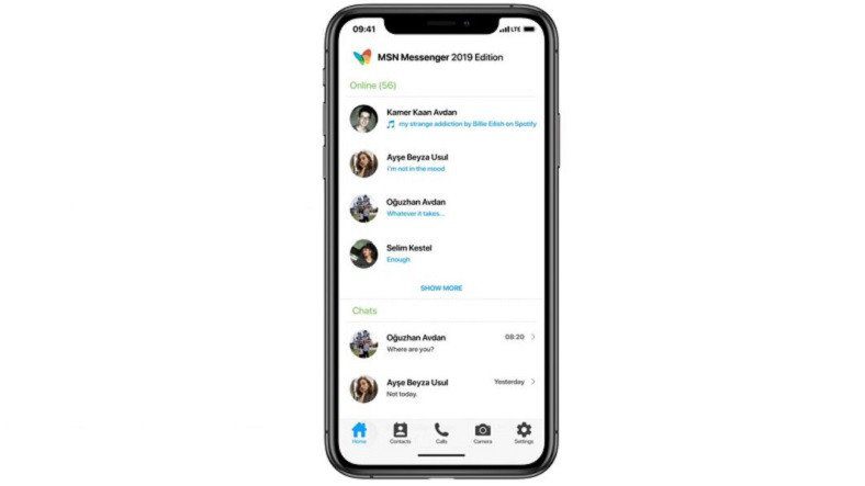 MSN Messenger Video khái niệm phiên bản 2019