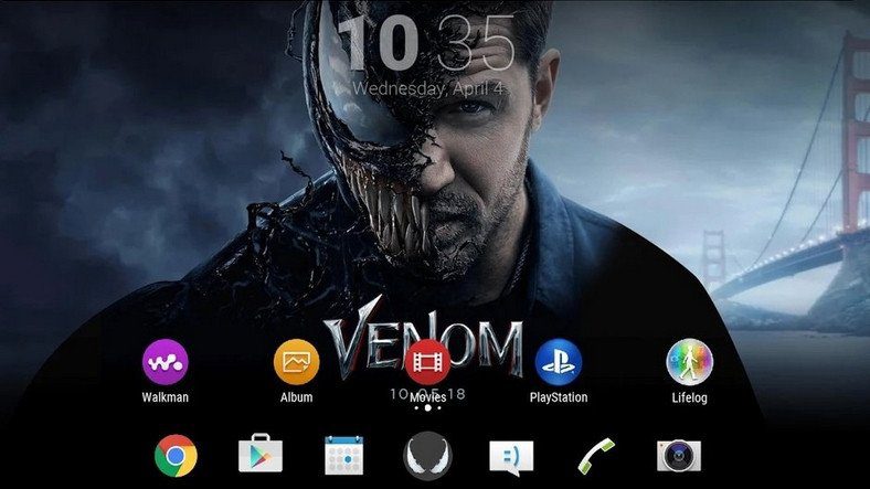 Sony phát hành chủ đề Venom Xperia miễn phí