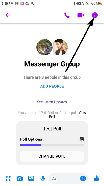 xóa khảo sát trên Facebook Messenger